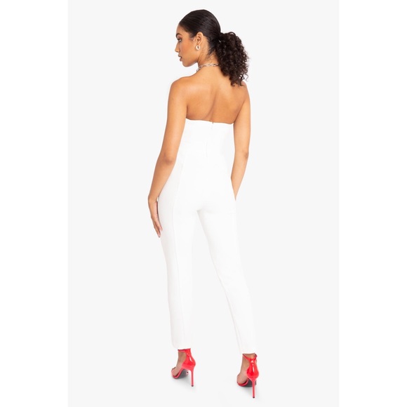 Black Halo Jada Jumpsuit White Porcelain Women’s 12 - Picture 2 of 11